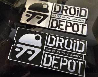droid depot data plate name plate identification display