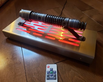 single Lightsaber Display stand with LED and rear jack