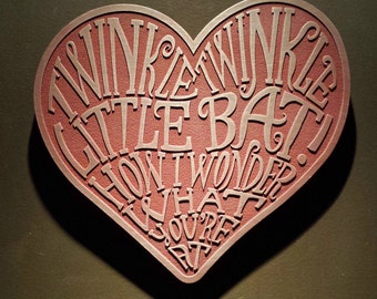 Alice in Wonderland themed wall plaque - twinkle twinkle