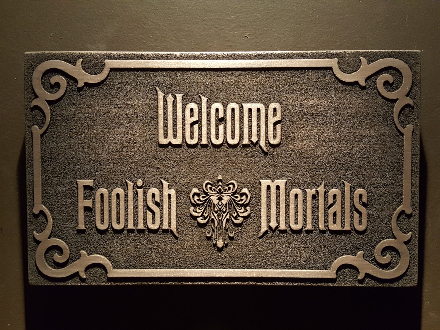 Haunted Mansion Welcome Foolish Mortals Inspired Sign - Etsy