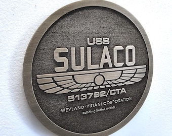 USS sulaco Weyland-Yutani corporation Alien Logo plaque