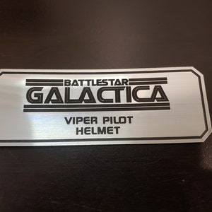 BSG Viper Pilot helmet data plate
