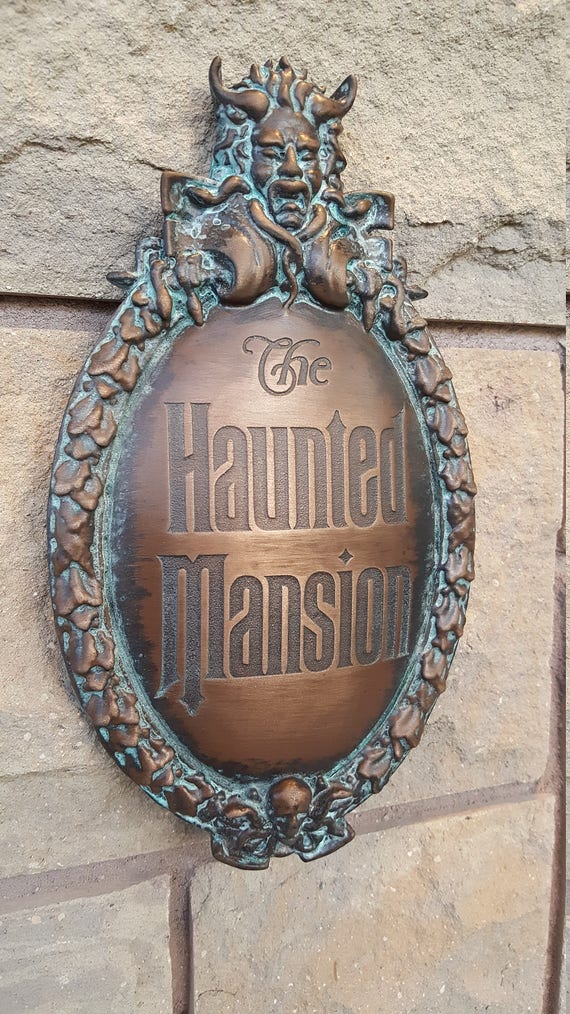Haunted Mansion Attraction Plaque - Etsy