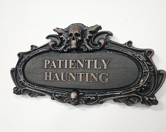 customizable skull Plaque address sign Halloween haunted mansion
