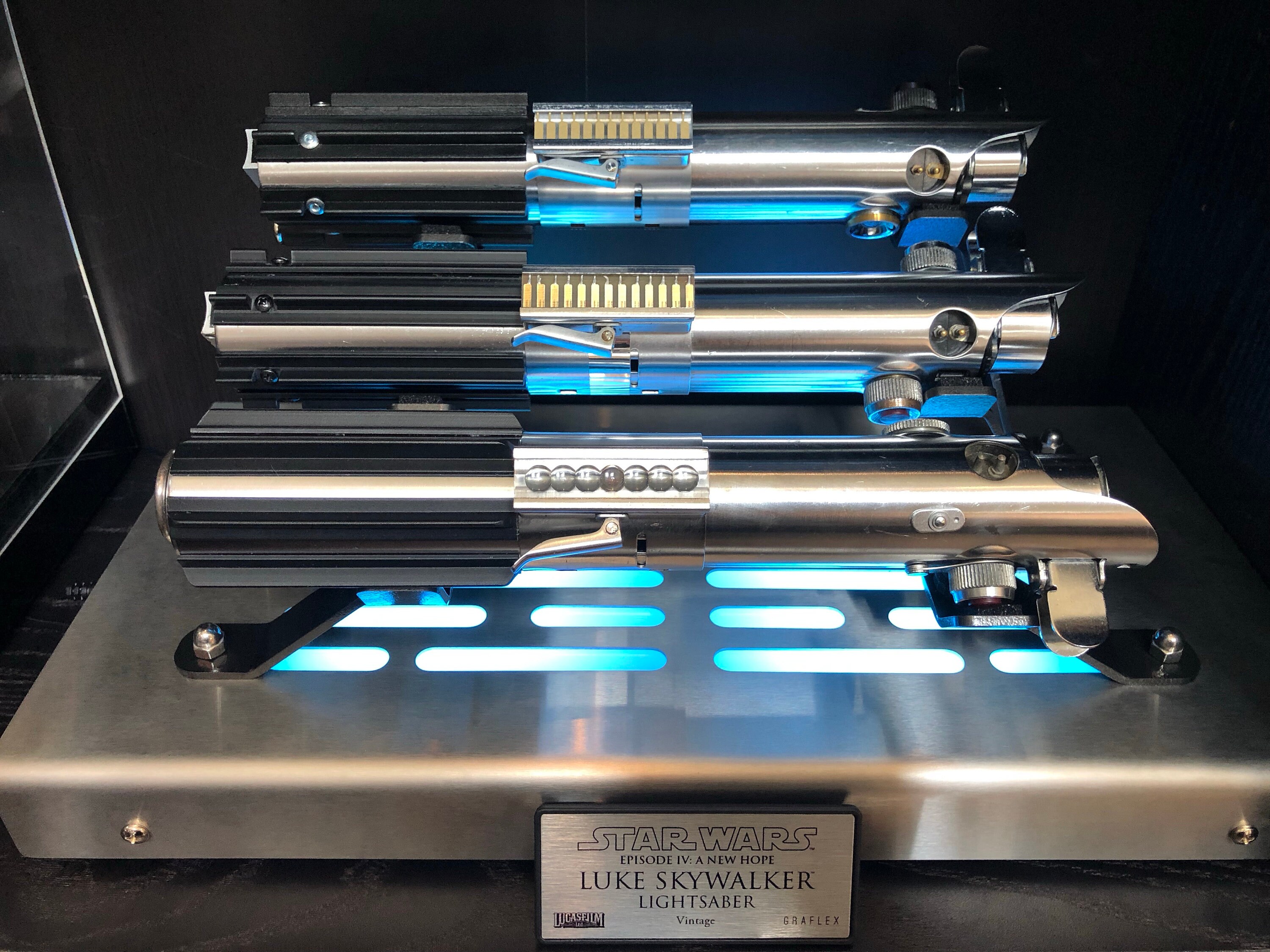 Star Wars Triple Lightsaber Display Stand With LED Lights Etsy