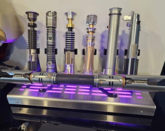 Star Wars 7 Lightsaber vertical and horizontal Display stand with LED lights