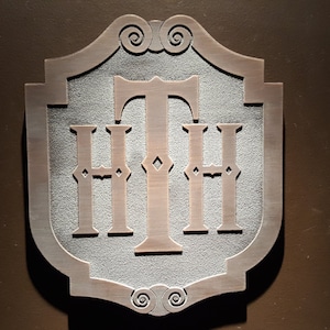 Tower Of Terror Plaque HTH Hollywood Tower Hotel aged finish