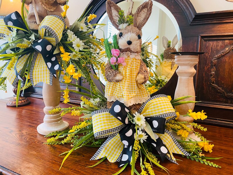 Easter Bunny Candlesticks Spring Candlesticks Easter Etsy