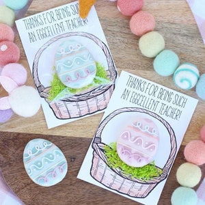Easter Basket Cookie Card Printable, 3.5x5, Cookie Box Backer, Egg Cookies, Punny, Clever, Cute
