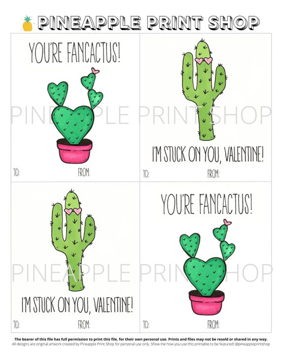 Punny Cactus Valentine Karten, bedruckbar, Kinder Vday Geschenk, digitaler  Download, Zubehr Karte, clever, niedlich - Etsy.de
