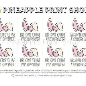 Oren in de hoop dat je een hoppy paastag hebt, 2,5x2,5, paaskoekjes, paasmand DIY, punny, slim, schattig