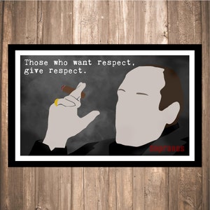 INSTANT DOWNLOAD - The Sopranos &quot;Respect&quot; Print