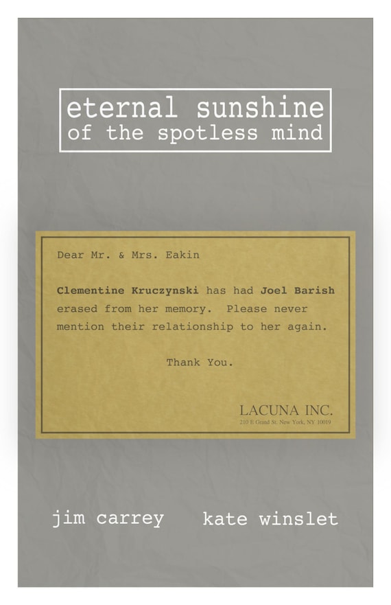 INSTANT DOWNLOAD Eternal Sunshine of the Spotless Mind - Etsy