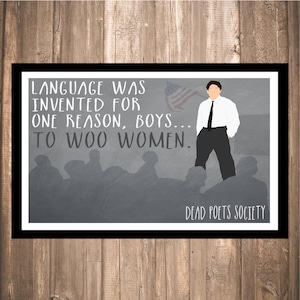 INSTANT DOWNLOAD - Dead Poets Society &quot;To Woo Women&quot;  Print