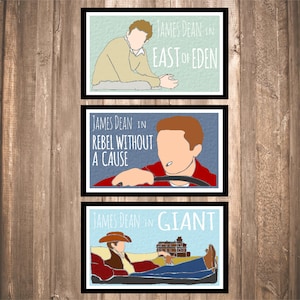 INSTANT DOWNLOAD - James Dean Minimalist Movie Prints - Set of Three