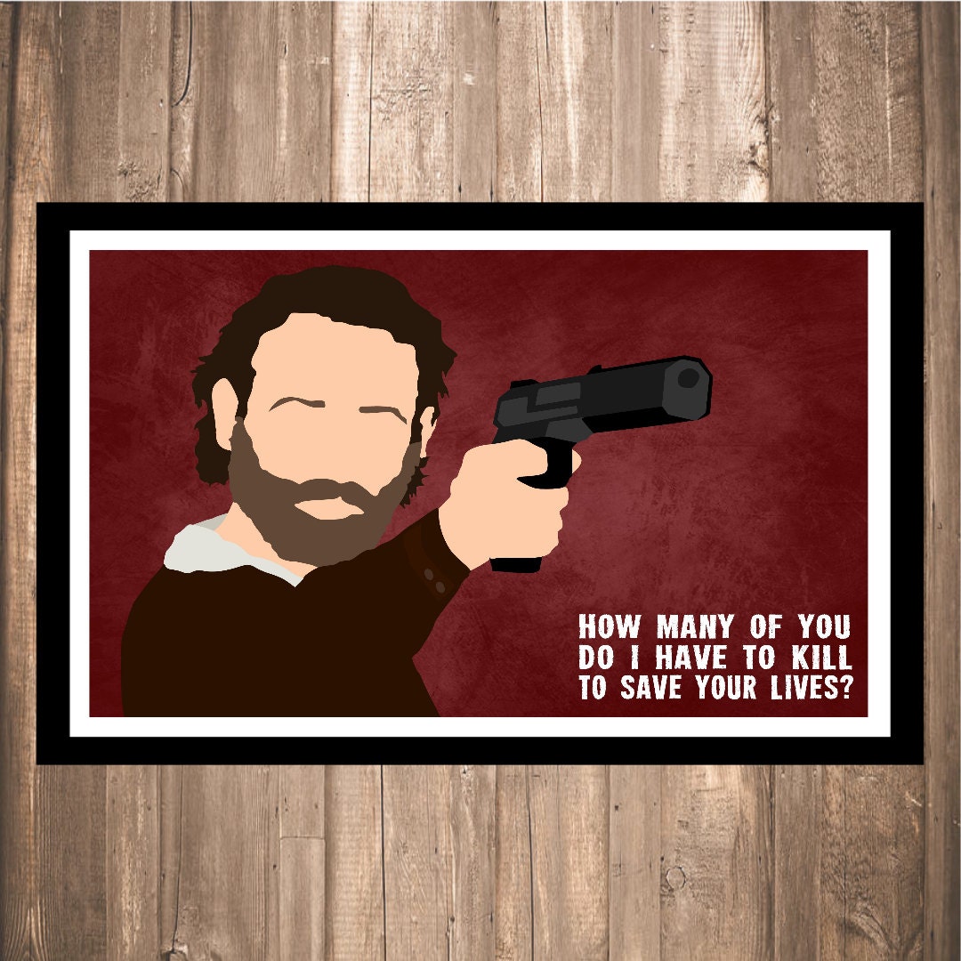 INSTANT DOWNLOAD - Walking Dead "Conquer" Print