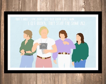 INSTANT DOWNLOAD - Dazed and Confused &quot;Gang&quot; Print