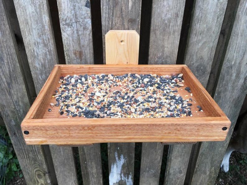 Large Cedar Platform Bird Feeder. Etsy