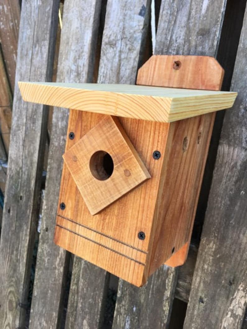 Chickadee Nesting Box. Natural boiled linseed oil finish. Etsy