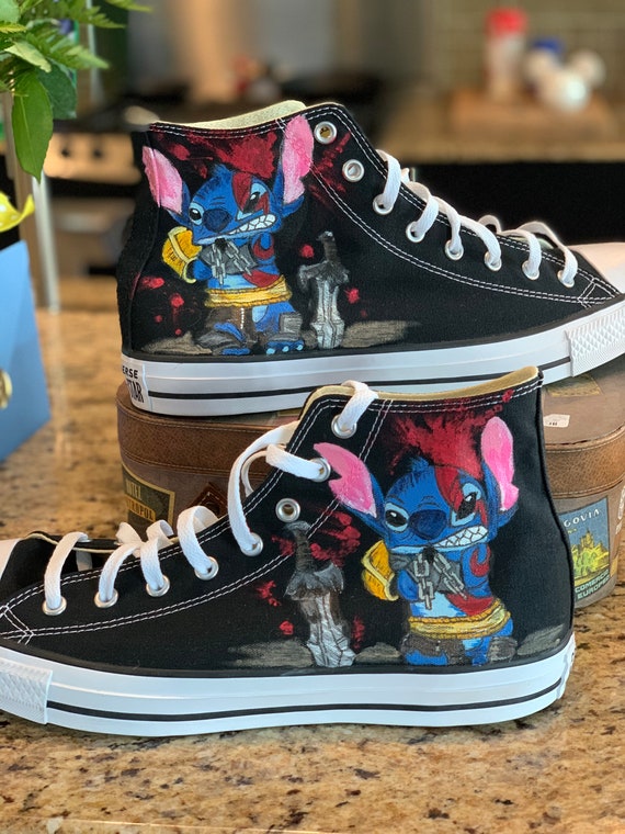 Custom Painted Converse Inspired by Calvin and Hobbes 