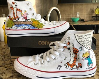 painted white converse