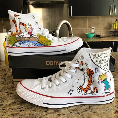 low top painted converse
