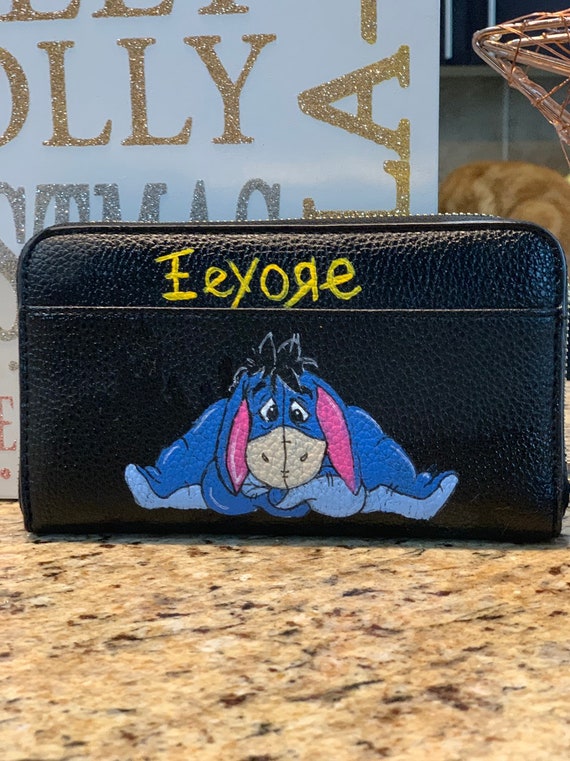 Disney's Winnie The Pooh Custom Painted Vegan Leather Wallet
