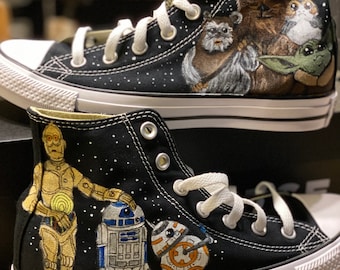 Custom Painted Converse Inspired by the Star Wars Saga