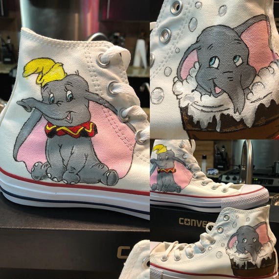 Custom Painted Converse High Tops Inspired by Disney's | Etsy