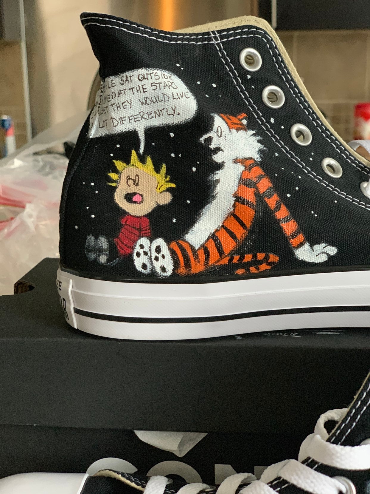 Custom Painted Converse Inspired by Calvin and Hobbes - Etsy Singapore Custom Painted Converse Inspired by Calvin and Hobbes - Etsy Singapore
