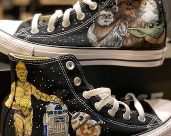 Custom Painted Converse Inspired by the Star Wars Saga