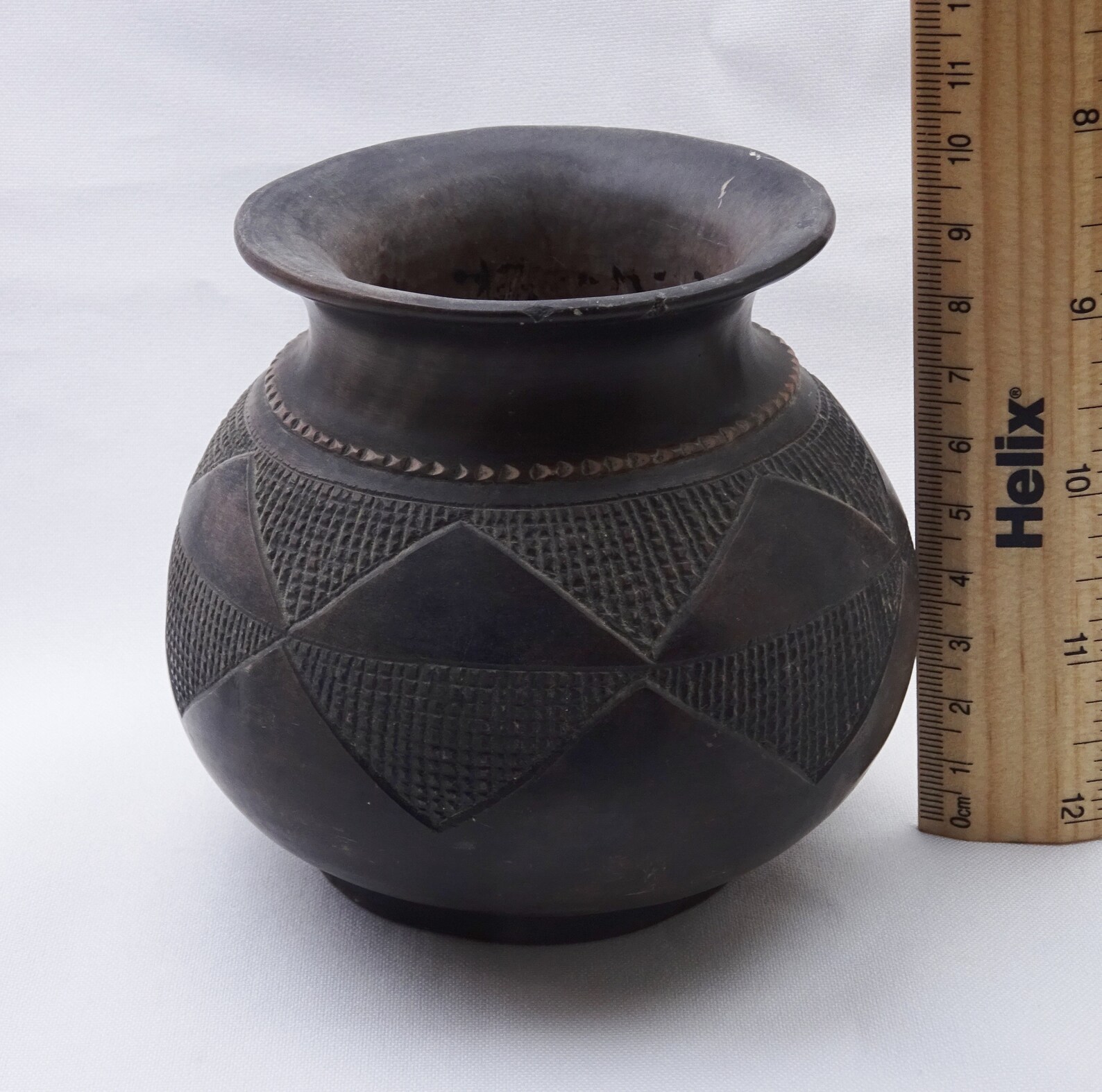 Vintage Zulu clay pot African tribal black clay vase beer Etsy