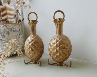 Antique chandelier hook x1 brass and plaster pineapple ceiling rose, has three hooks Victorian gilded chandelier ceiling hook. Architectural