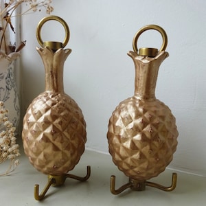 Antique chandelier hook x1 brass and plaster pineapple ceiling rose, has three hooks Victorian gilded chandelier ceiling hook. Architectural