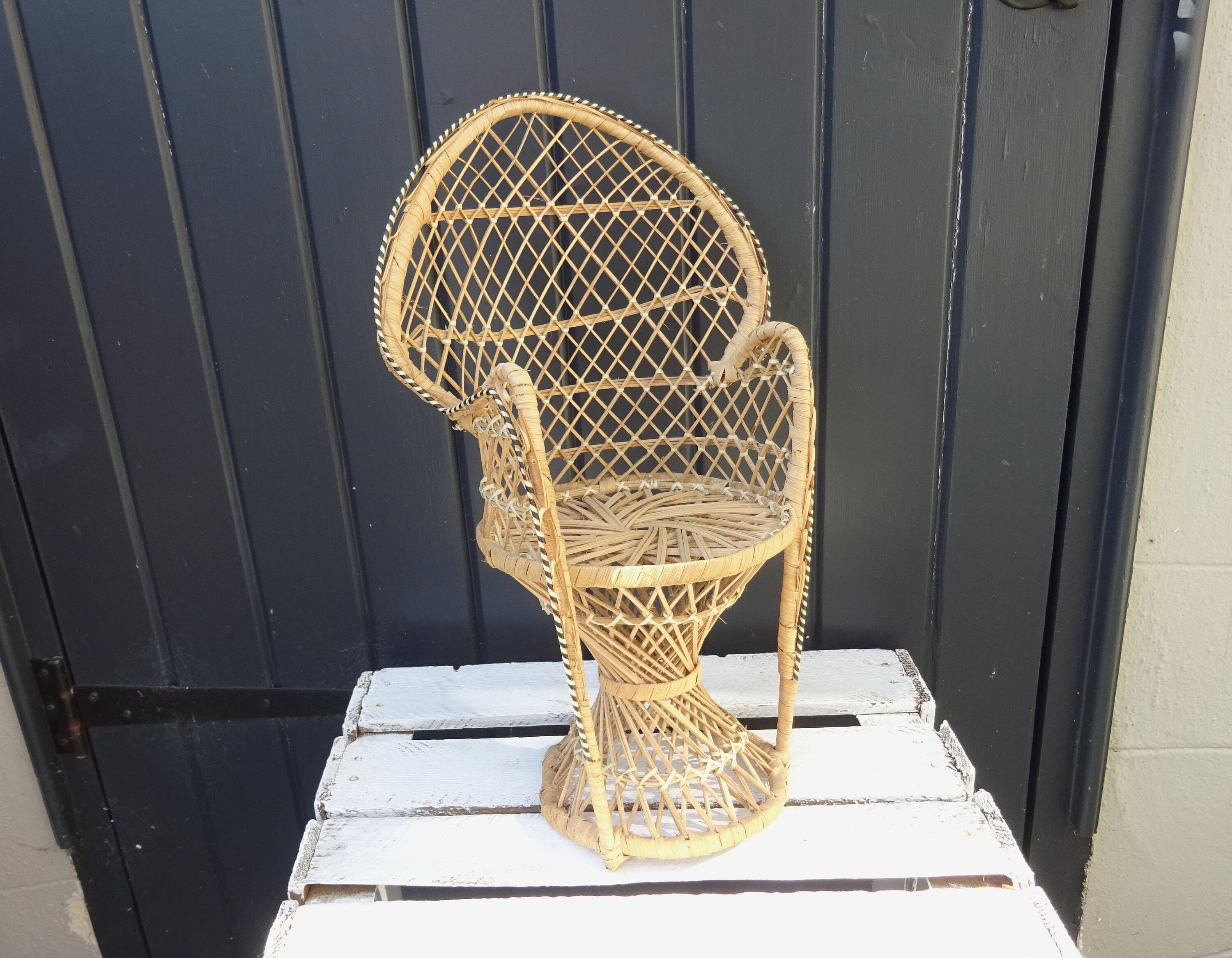 Vintage Small Peacock Chair Plant Stand Doll's Chair Etsy UK