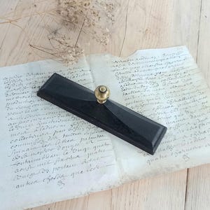 Pisapapeles victoriano, pisapapeles de hierro fundido y latón para mapas o cartas, tipo Ordnance Survey, decoración de escritorio, se podía usar como tope de puerta, 1,24 kg