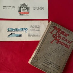 1930s Motor Electrical Manual 6th Edition with Garage Slips