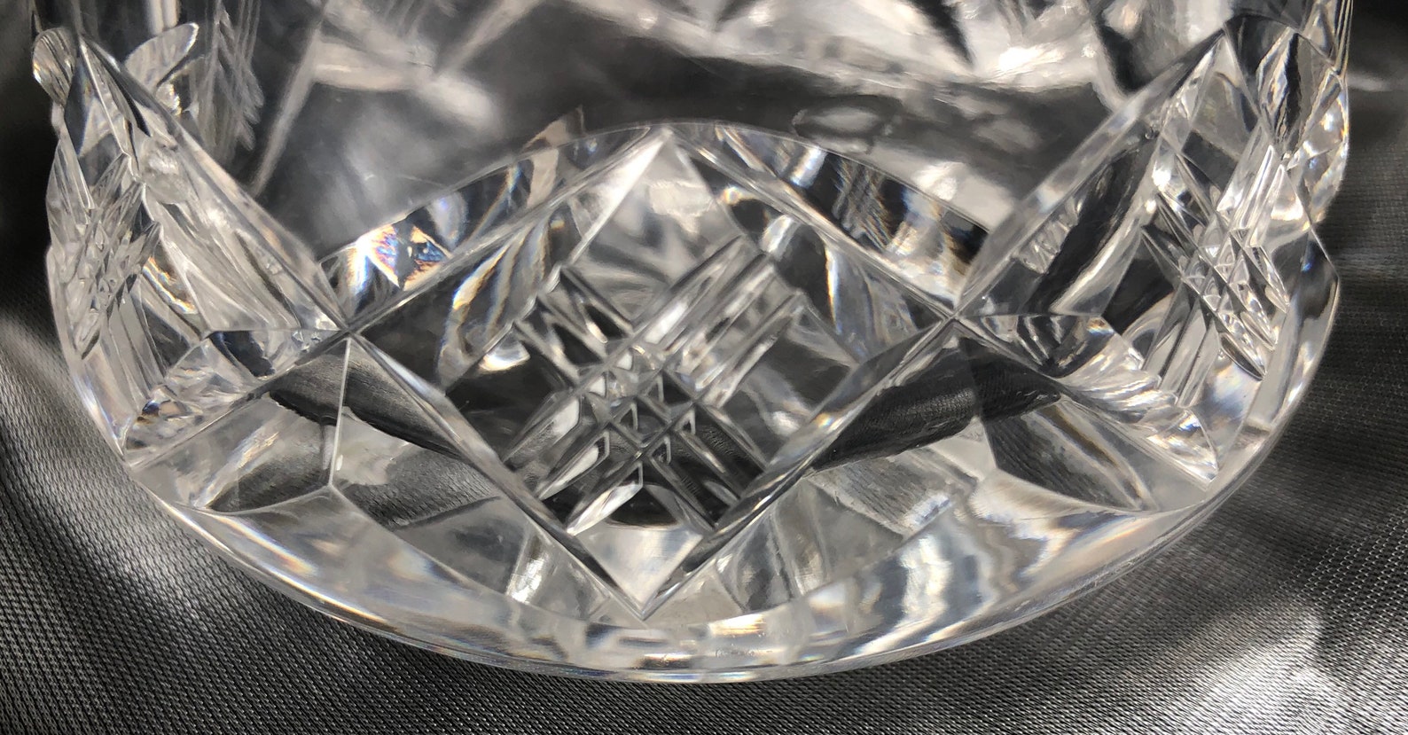 A vintage Bohemian lead crystal cut glass vase featuring Etsy