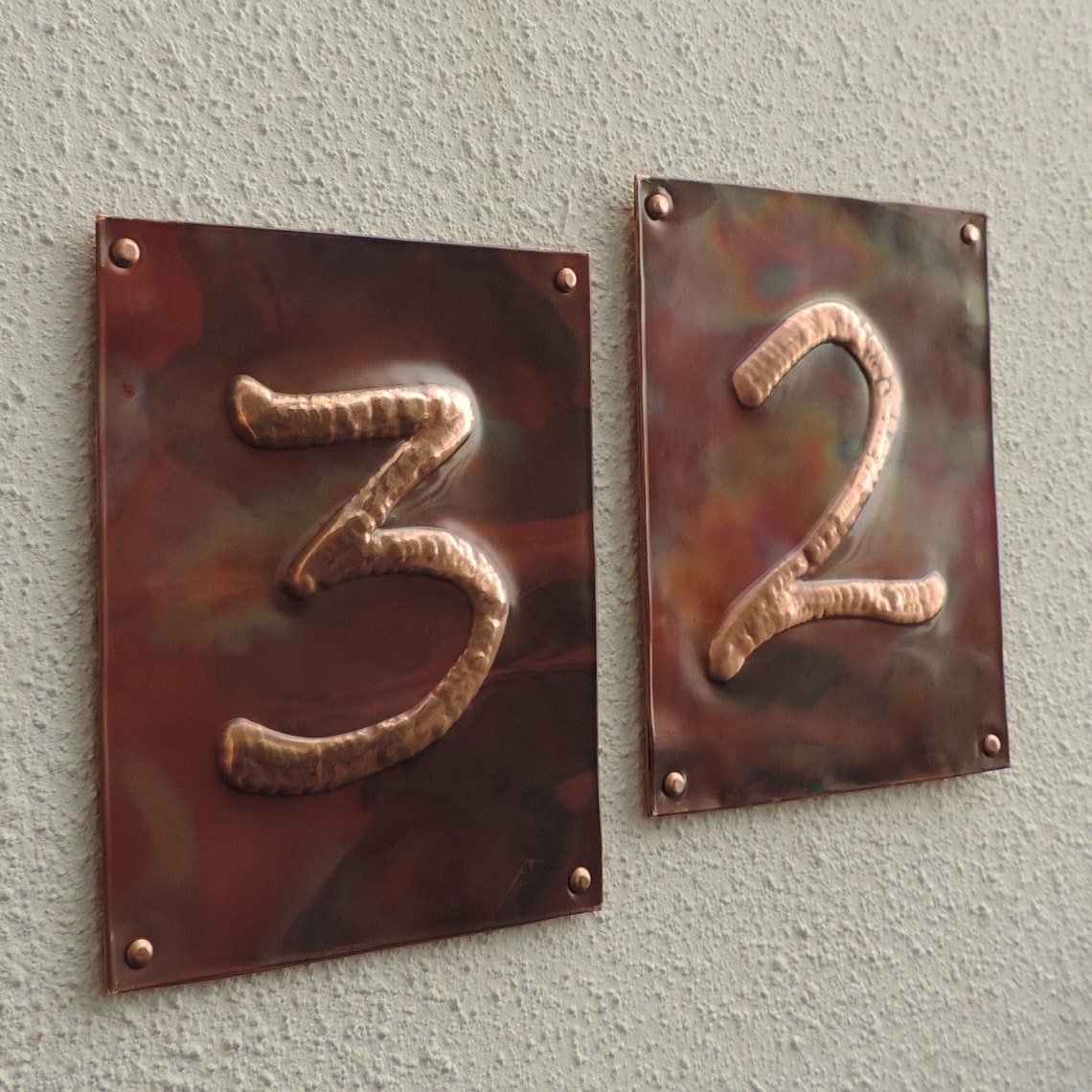 Copper House Number made to order Etsy