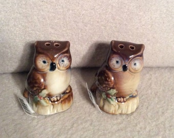 Owl salt and pepper shakers