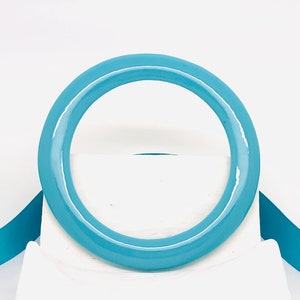 Handmade Turquoise Glass Bangle Bracelet: Modern Fused Glass Jewelry