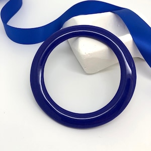 Handcrafted Cobalt Blue Glass Bangle Bracelet: Size 8 1/8-Bestseller