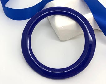 Handcrafted Cobalt Blue Glass Bangle Bracelet: Size 8 1/8-Bestseller
