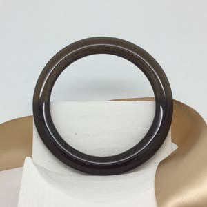 Brazalete de vidrio pequeño hecho a mano - Brazalete de vidrio de bronce claro - Brazalete de vidrio fundido transparente - Joyas de vidrio hechas a mano - Joyas modernas