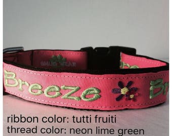 Personalized Embroidered dog collars