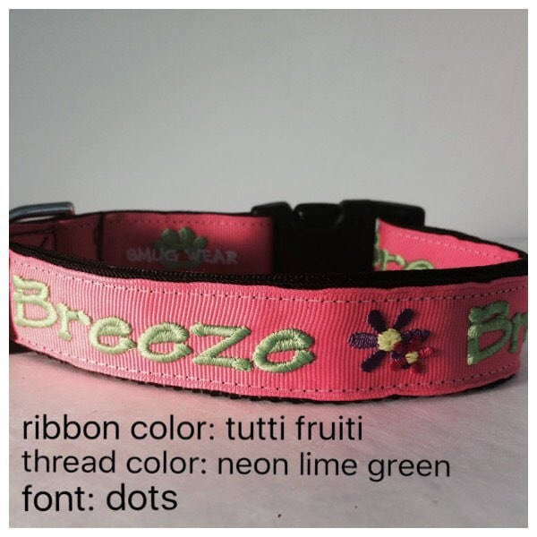 Personalized Embroidered dog collars