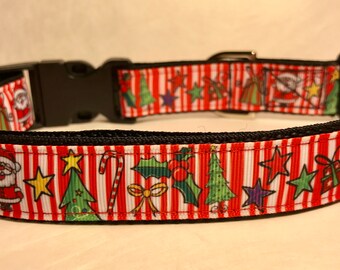 Jolly Santa Christmas Dog Collar