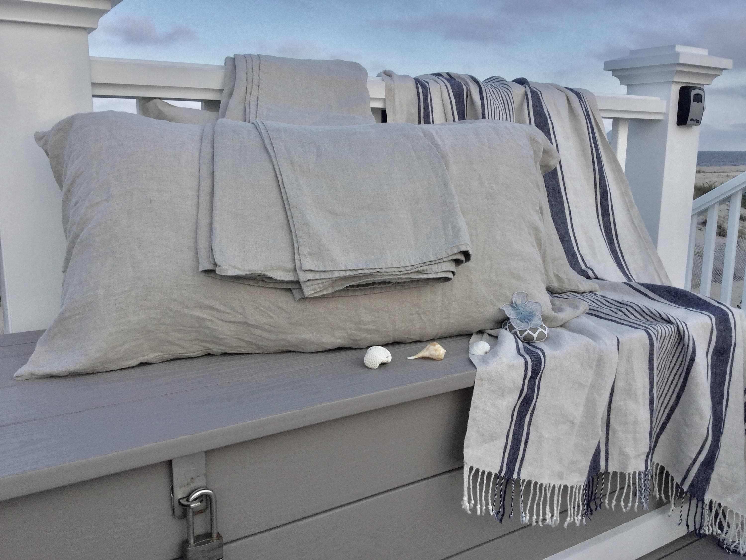 Linen Summer Cover King Size Summer Blanket Double Layer Etsy