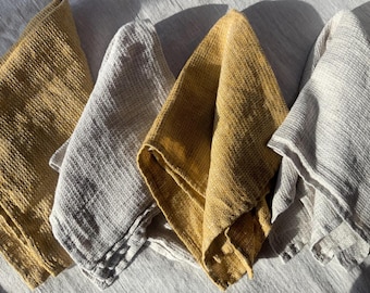 100% Pure Linen Waffle Towel: Natural Organic Bath & Spa