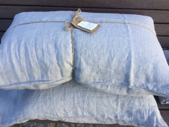 Grayish Blue Linen Duvet Cover 92x96 106x96 Also Etsy